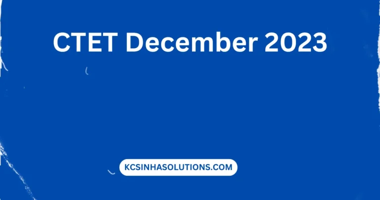 CTET December 2023